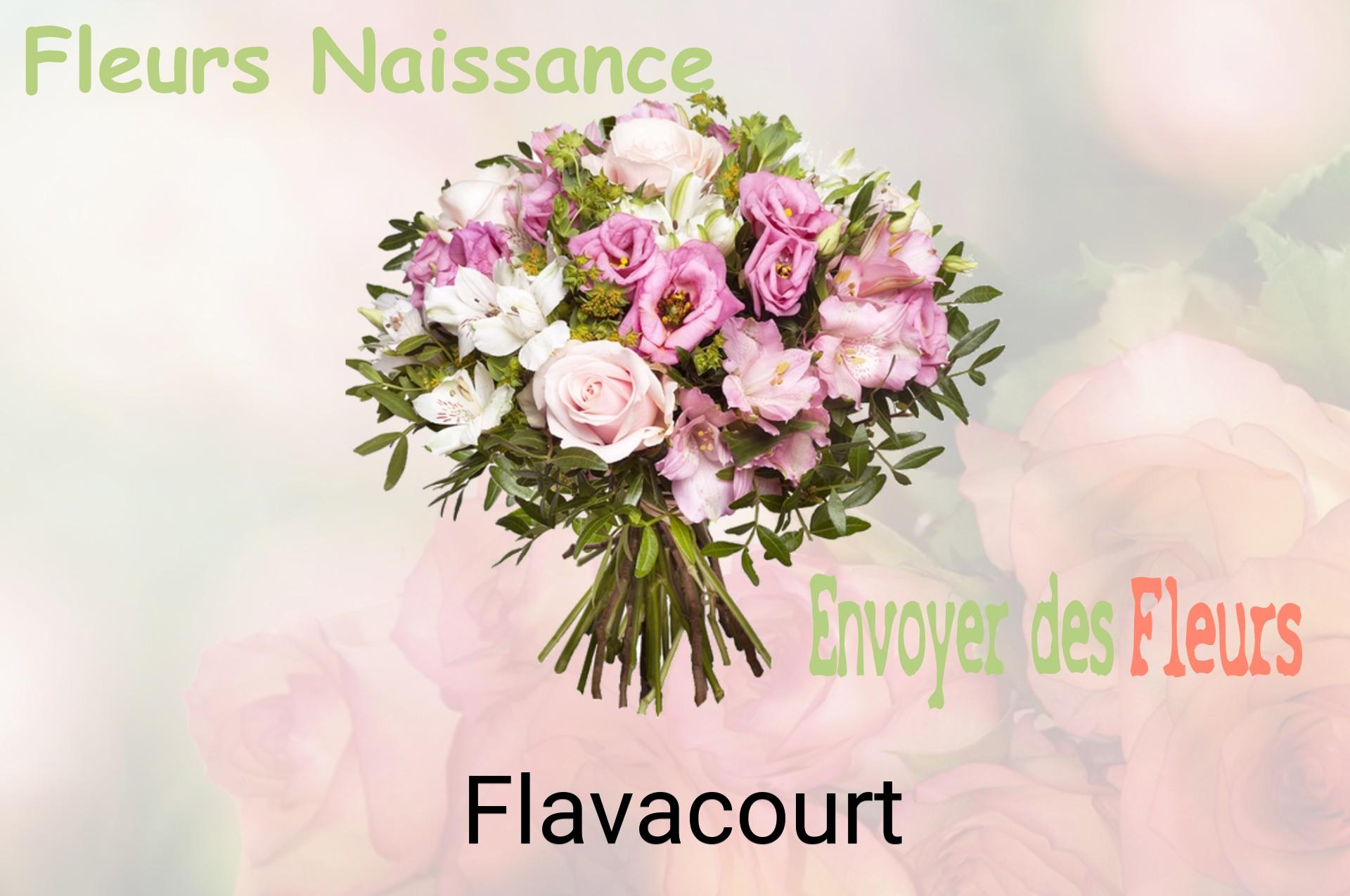 Bouquet de fleurs de naissance livré à Flavacourt
