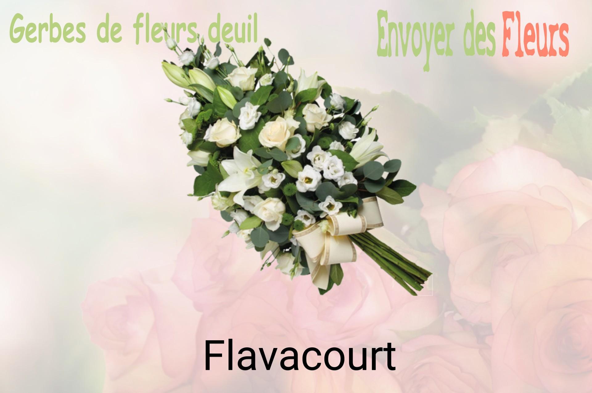 Gerbe de fleurs de deuil livrée à Flavacourt